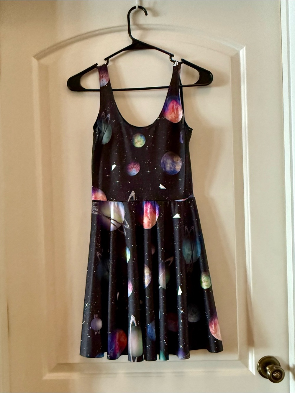 Blackmilk Black Planet Print Skater Dress